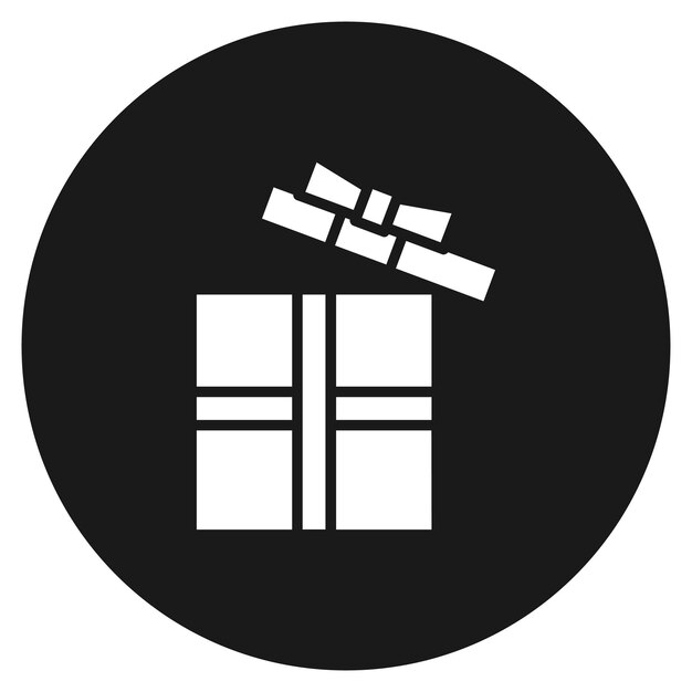 El icono vectorial de la caja de regalos se puede usar para el conjunto de iconos de cumpleaños