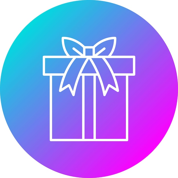 El icono vectorial de la caja de regalos se puede usar para el conjunto de iconos de fiestas y celebraciones