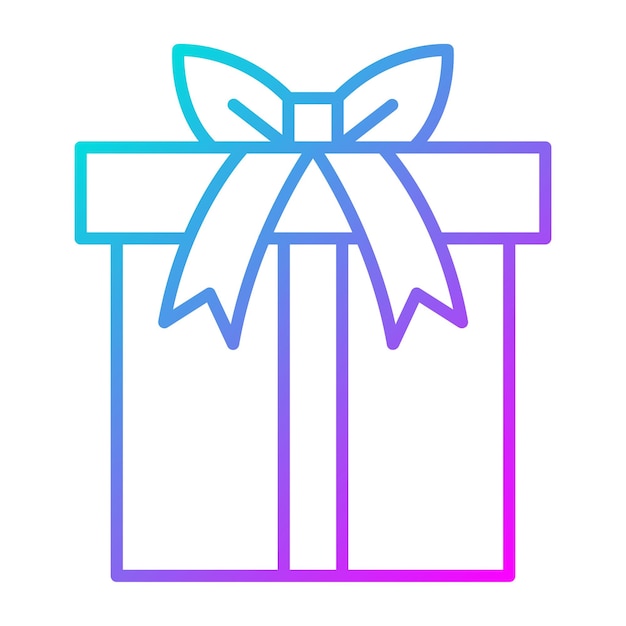 El icono vectorial de la caja de regalos se puede usar para el conjunto de iconos de fiestas y celebraciones