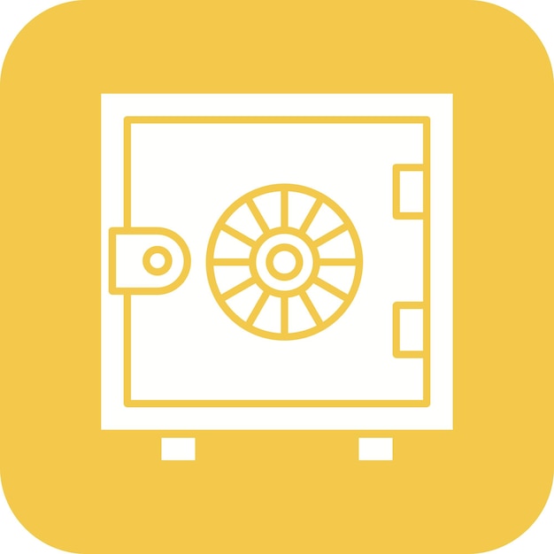 El icono vectorial de la caja de seguridad se puede utilizar para el conjunto de iconos bancarios y financieros