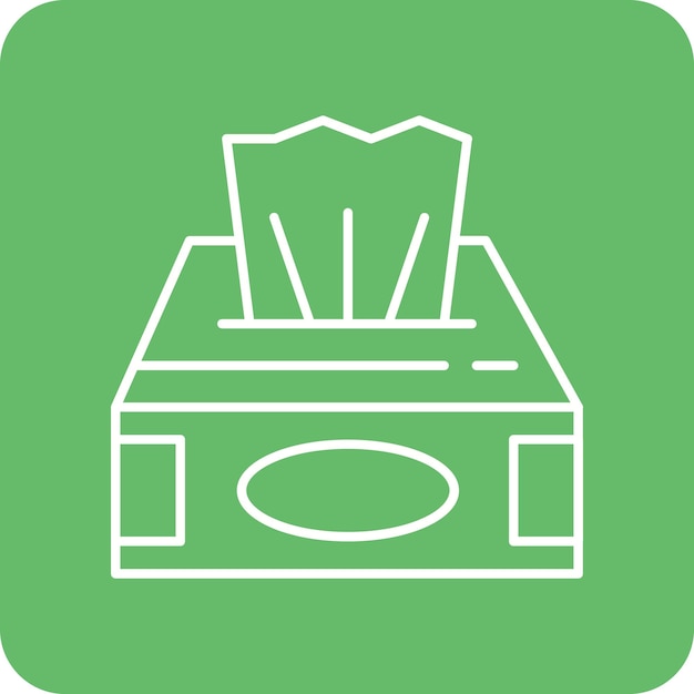 El icono vectorial de la caja de tejidos se puede utilizar para el conjunto de iconos de rutina de higiene