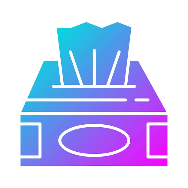 El icono vectorial de la caja de tejidos se puede utilizar para el conjunto de iconos de rutina de higiene