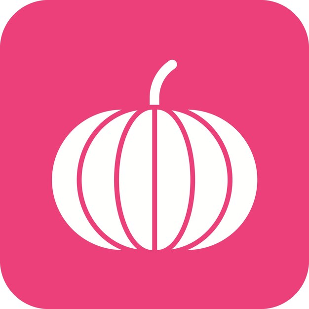 El icono vectorial de calabaza se puede usar para el conjunto de iconos de otoño