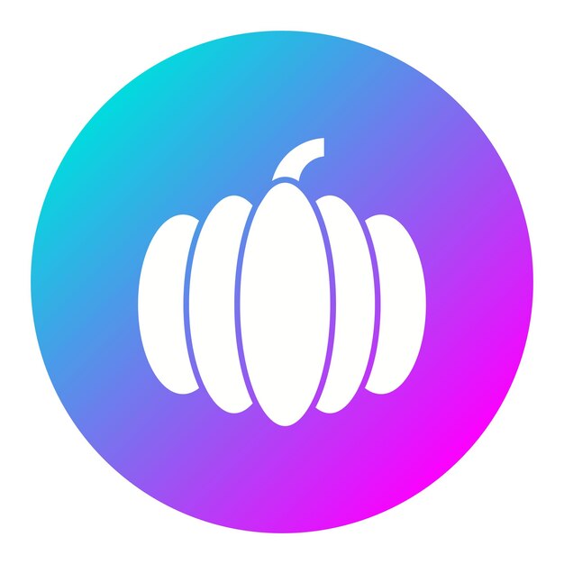 El icono vectorial de calabaza se puede utilizar para el conjunto de iconos de frutas y verduras