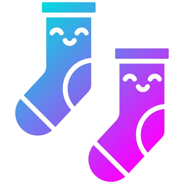 El icono vectorial de los calcetines para bebés se puede usar para el conjunto de iconos de la ducha para bebés