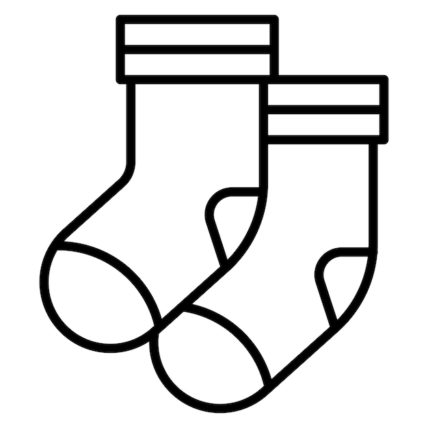 El icono vectorial de los calcetines se puede usar para el conjunto de iconos de comodidad