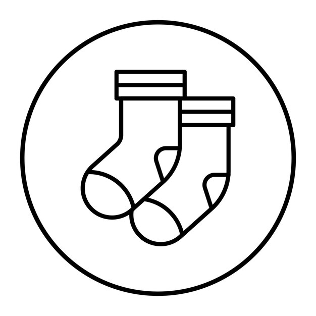 El icono vectorial de los calcetines se puede usar para el conjunto de iconos de comodidad