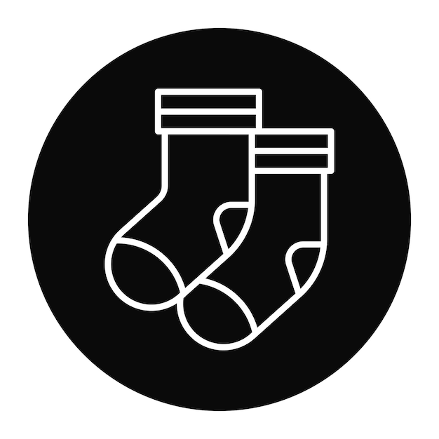 El icono vectorial de los calcetines se puede usar para el conjunto de iconos de comodidad