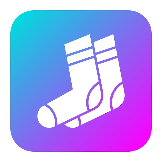El icono vectorial de los calcetines se puede usar para el conjunto de iconos de invierno