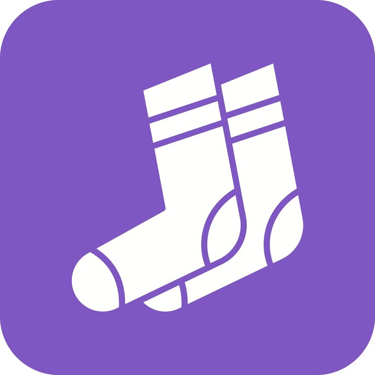 Vector el icono vectorial de los calcetines se puede usar para el conjunto de iconos de invierno