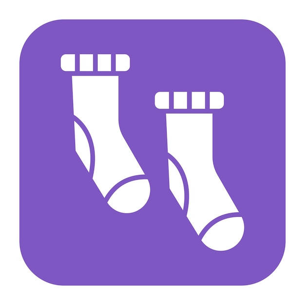 El icono vectorial de los calcetines se puede usar para el conjunto de iconos de la lavandería