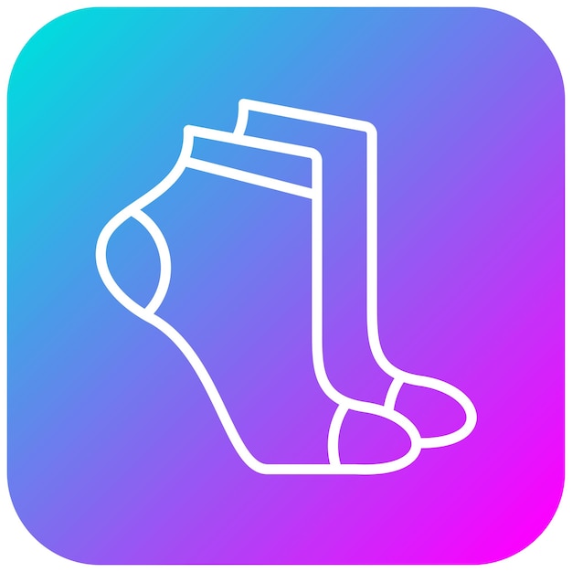 El icono vectorial de los calcetines se puede usar para el conjunto de iconos de voleibol