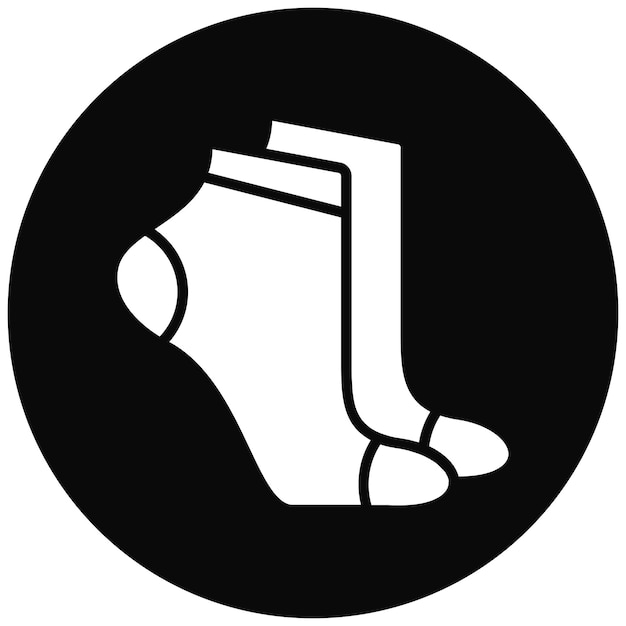 El icono vectorial de los calcetines se puede usar para el conjunto de iconos de voleibol