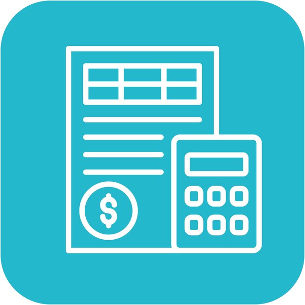 El icono vectorial de la calculadora de préstamos se puede utilizar para el conjunto de iconos de préstamos