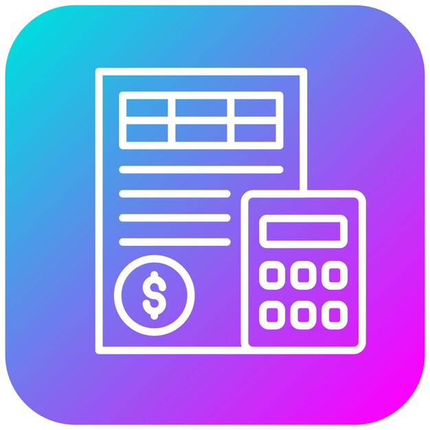 El icono vectorial de la calculadora de préstamos se puede utilizar para el conjunto de iconos de préstamos