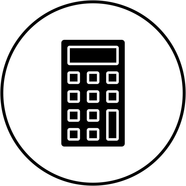 El icono vectorial de la calculadora se puede utilizar para el conjunto de iconos de aprendizaje