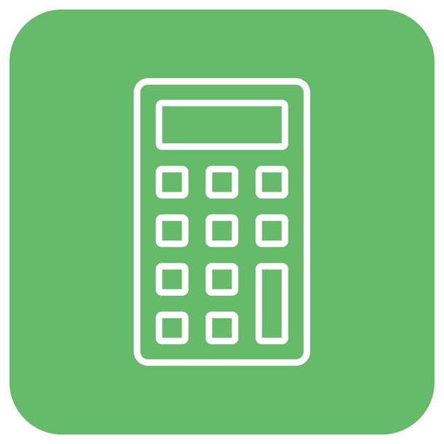 El icono vectorial de la calculadora se puede utilizar para el conjunto de iconos de aprendizaje