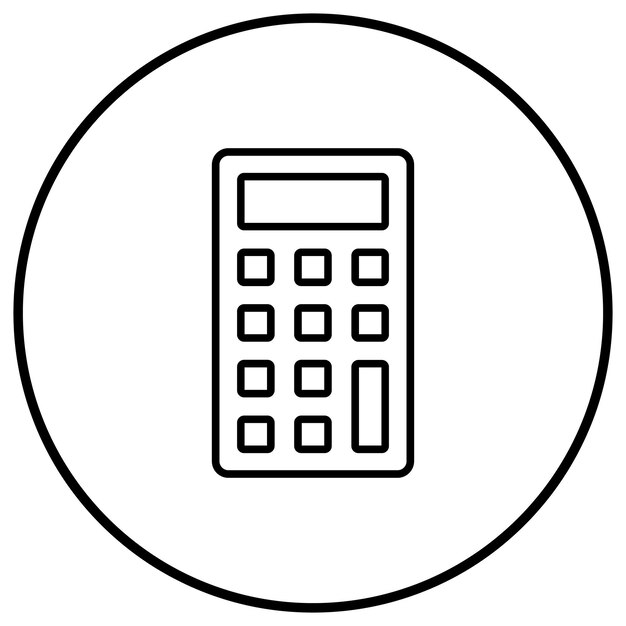 El icono vectorial de la calculadora se puede utilizar para el conjunto de iconos de aprendizaje