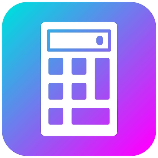 El icono vectorial de la calculadora se puede utilizar para el conjunto de iconos de compras y comercio electrónico