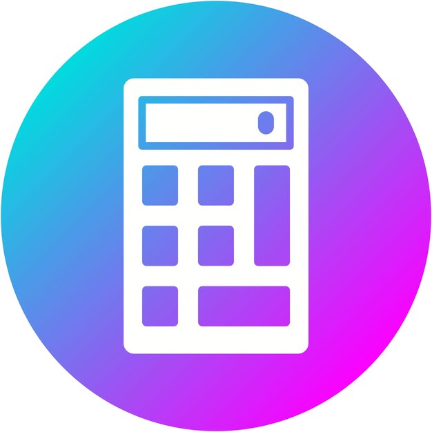 El icono vectorial de la calculadora se puede utilizar para el conjunto de iconos de compras y comercio electrónico