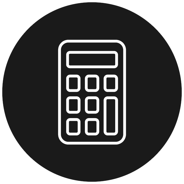 El icono vectorial de la calculadora se puede utilizar para el conjunto de iconos de física