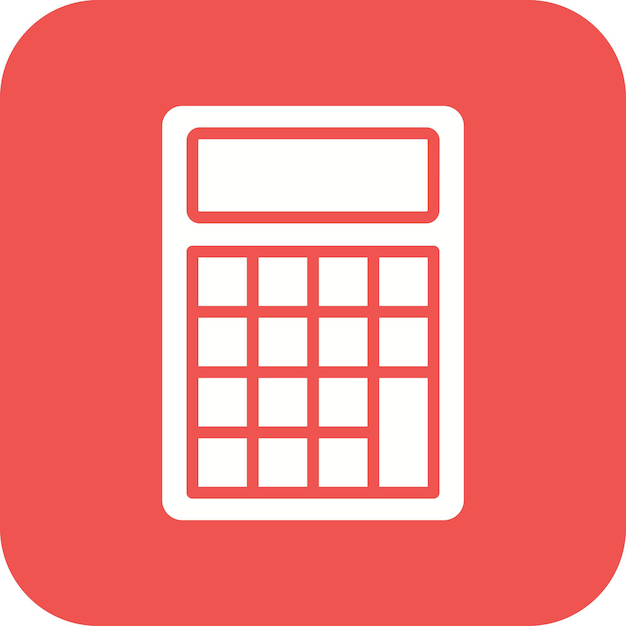 El icono vectorial de la calculadora se puede utilizar para el conjunto de iconos de papelería de Office