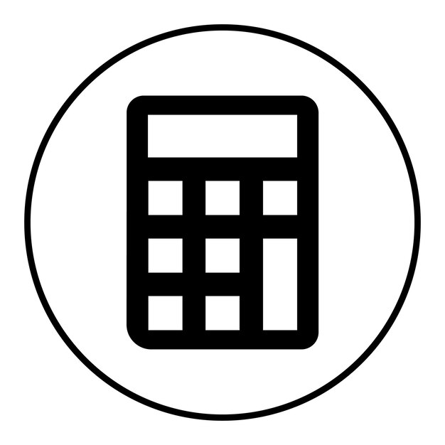 El icono vectorial de la calculadora se puede utilizar para el conjunto de iconos de vuelta a la escuela