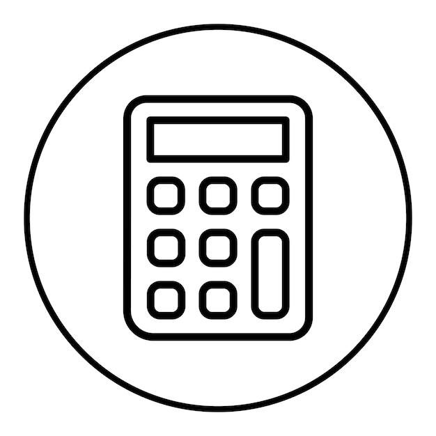 El icono vectorial de la calculadora se puede utilizar para el conjunto de iconos de vuelta a la escuela