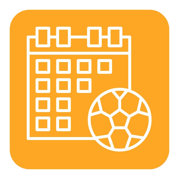 El icono vectorial del calendario se puede usar para el conjunto de iconos de fútbol