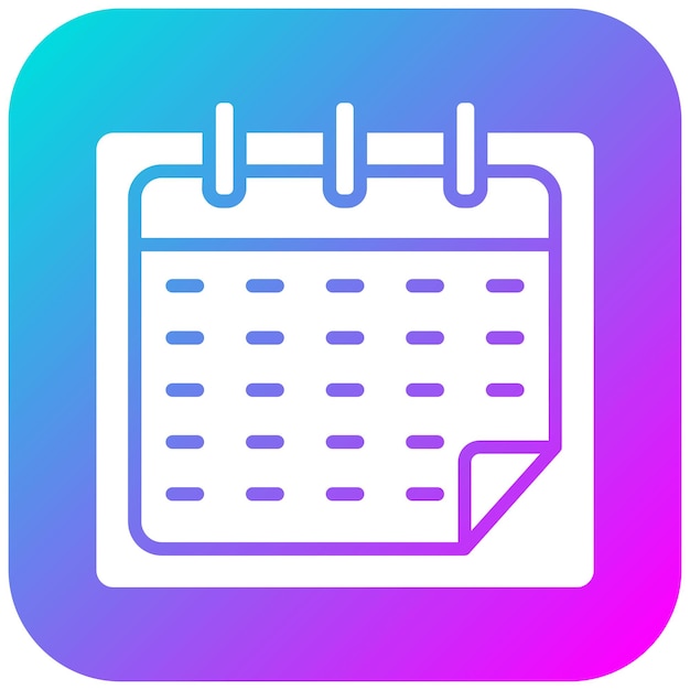 El icono vectorial del calendario se puede usar para el conjunto de iconos de hora y fecha
