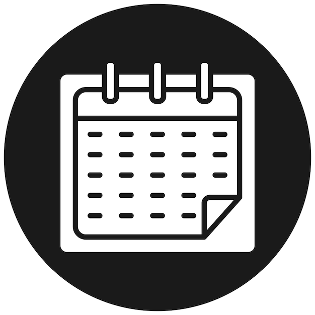 El icono vectorial del calendario se puede usar para el conjunto de iconos de hora y fecha