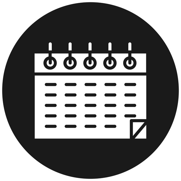 El icono vectorial del calendario se puede usar para el conjunto de iconos de los Juegos Olímpicos