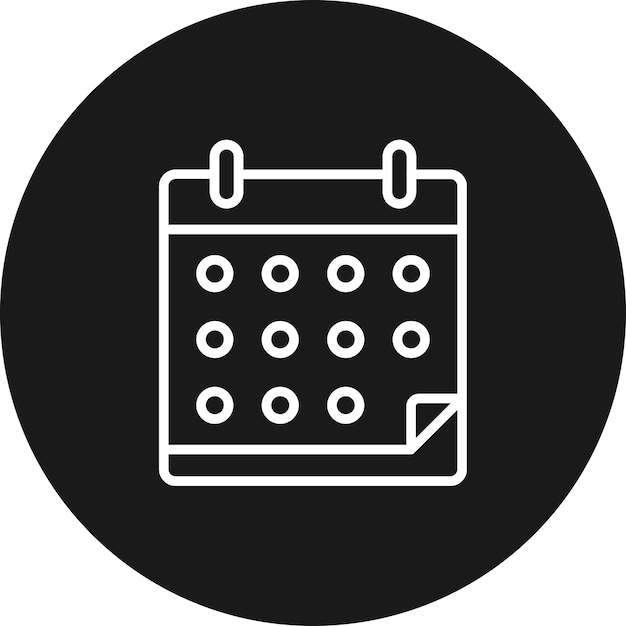 El icono vectorial del calendario se puede usar para el conjunto de iconos de verano