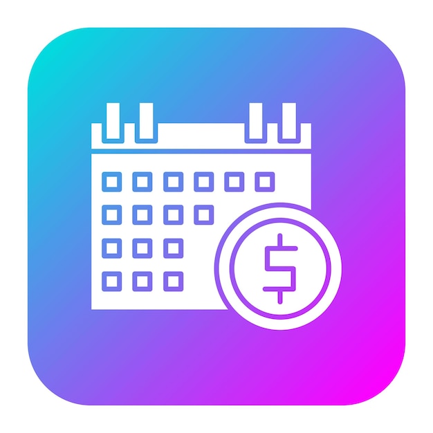 El icono vectorial del calendario se puede utilizar para el conjunto de iconos de banca y finanzas