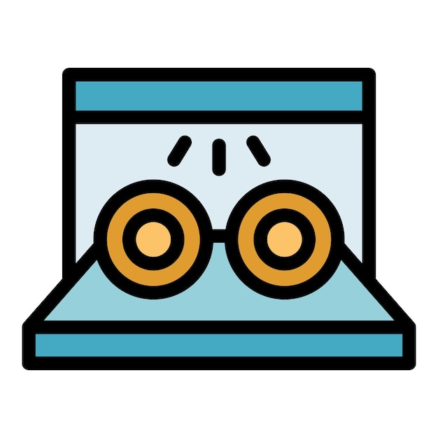 Icono vectorial de calentador de lavavajillas de reparación para diseño web aislado en fondo blanco de color plano
