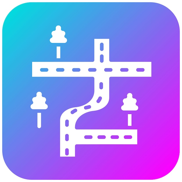El icono vectorial de la calle se puede usar para el conjunto de iconos de mapa y navegación
