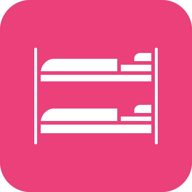 El icono vectorial de la cama de literas se puede usar para el conjunto de iconos interiores