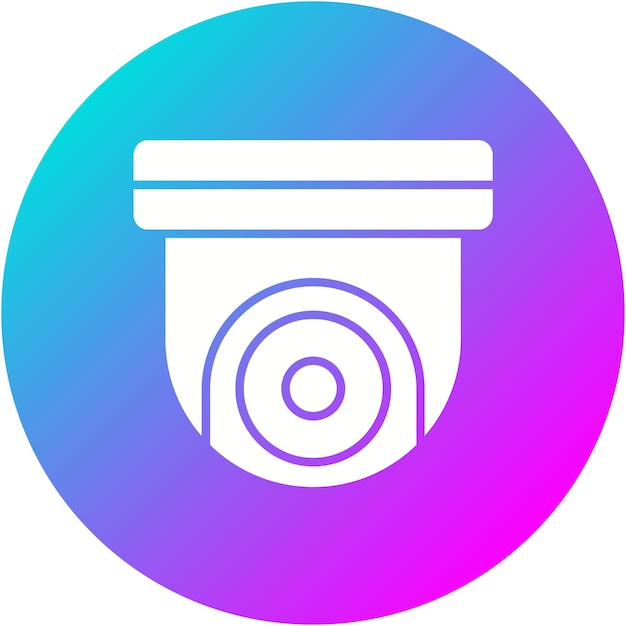 El icono vectorial de la cámara CCTV se puede usar para el conjunto de iconos de Smart City