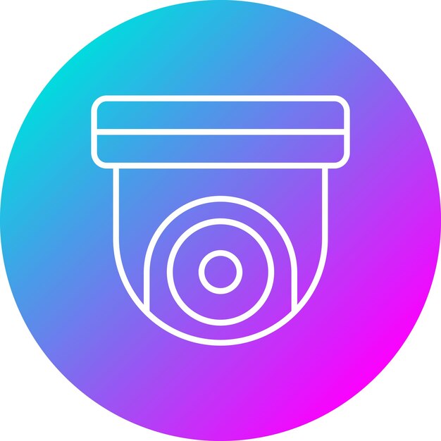 El icono vectorial de la cámara CCTV se puede usar para el conjunto de iconos de Smart City