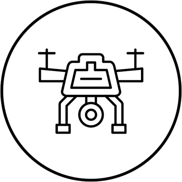 El icono vectorial de la cámara Drone se puede usar para el conjunto de iconos de tecnología espacial