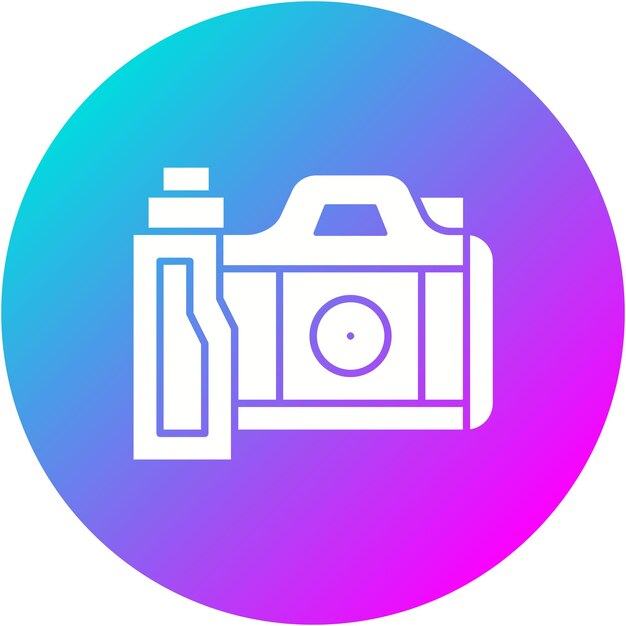 El icono vectorial de la cámara sin espejo se puede utilizar para el conjunto de iconos de fotografía