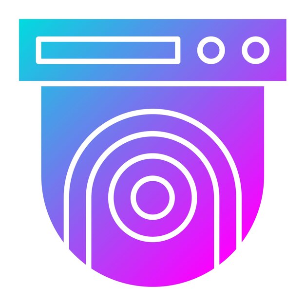 El icono vectorial de la cámara Fisheye se puede utilizar para el conjunto de iconos de fotografía