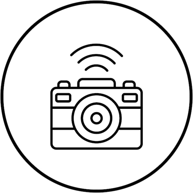 El icono vectorial de la cámara inteligente se puede utilizar para el conjunto de iconos de Internet de las Cosas