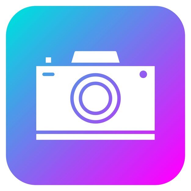 El icono vectorial de la cámara se puede usar para el conjunto de iconos de entretenimiento