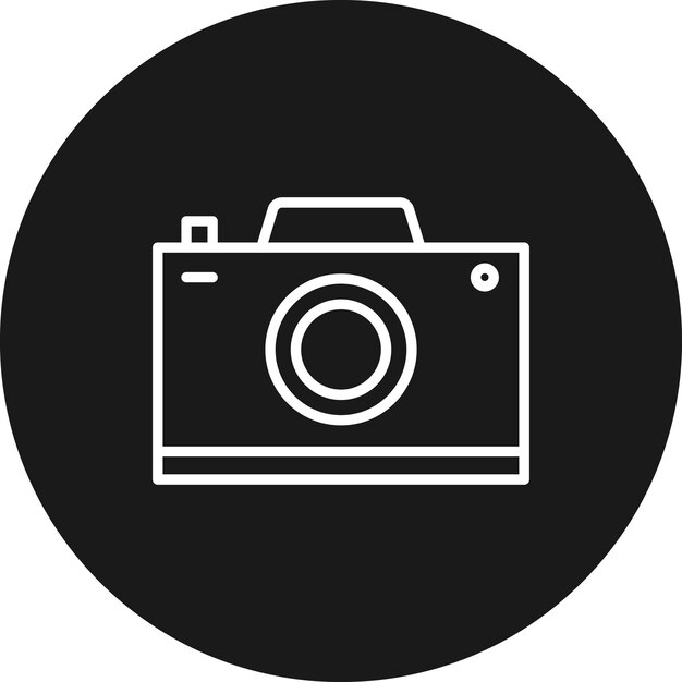 El icono vectorial de la cámara se puede usar para el conjunto de iconos de entretenimiento