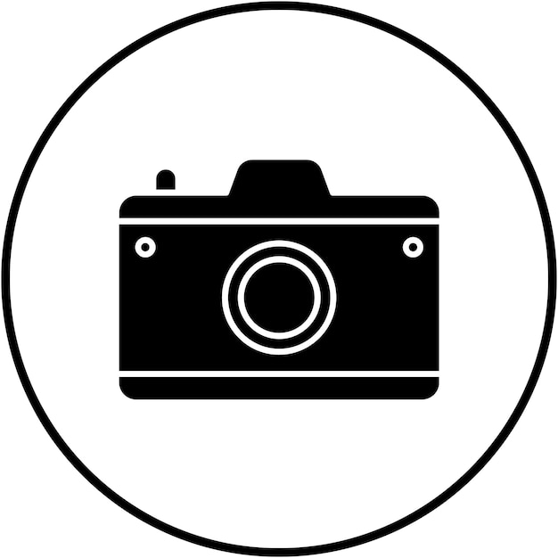 El icono vectorial de la cámara se puede usar para el conjunto de iconos de noticias y medios