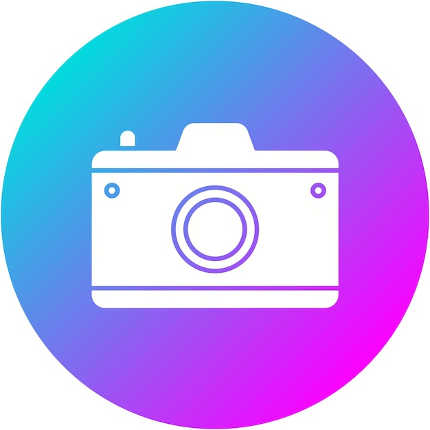 El icono vectorial de la cámara se puede usar para el conjunto de iconos de noticias y medios