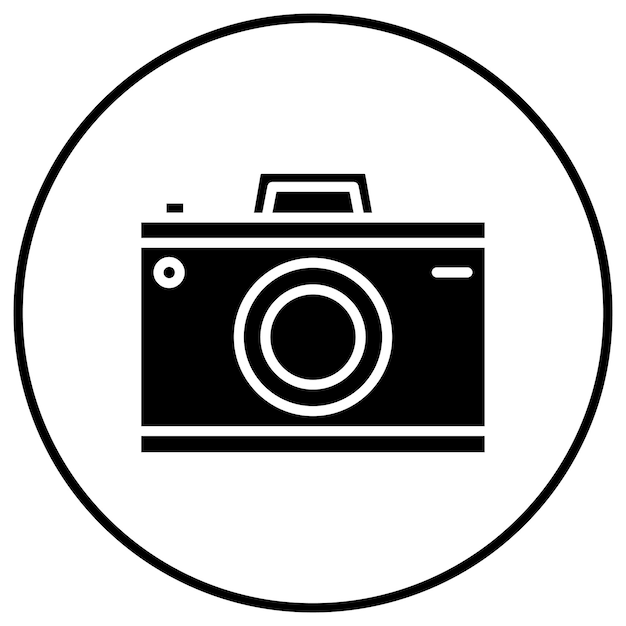El icono vectorial de la cámara se puede usar para el conjunto de iconos de verano