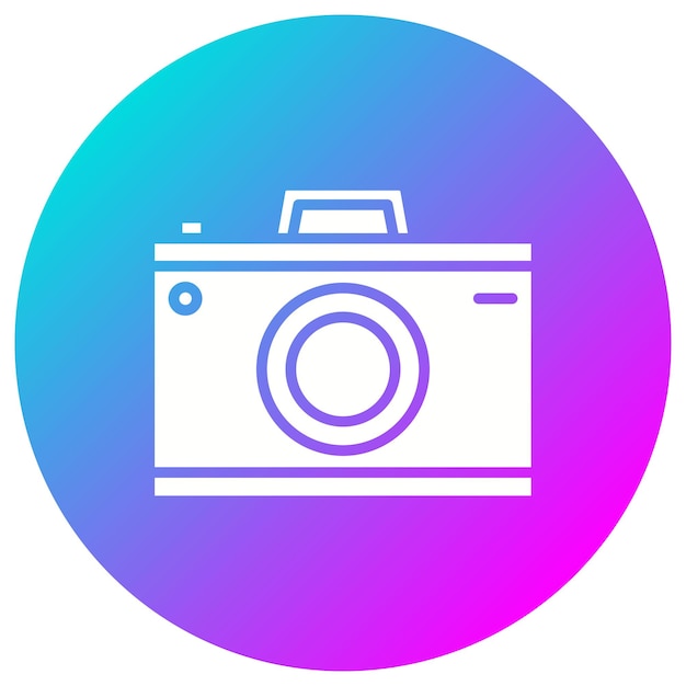El icono vectorial de la cámara se puede usar para el conjunto de iconos de verano