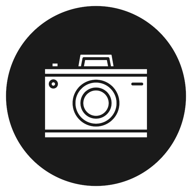 El icono vectorial de la cámara se puede usar para el conjunto de iconos de verano